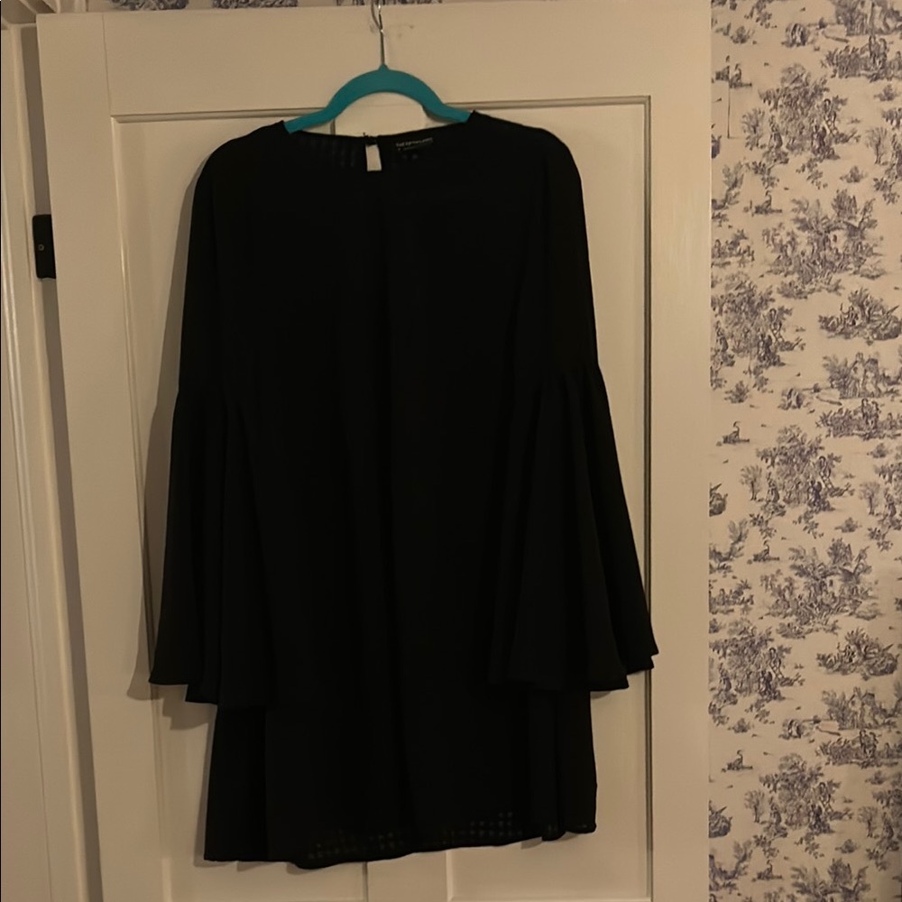Black Bell Sleeve Cocktail Dress